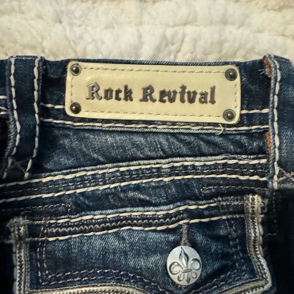 Rock Revival Dark Blue Easy Boot Kai jeans. Size 27 Rise 9” Inseam 32.5” - Picture 6 of 6